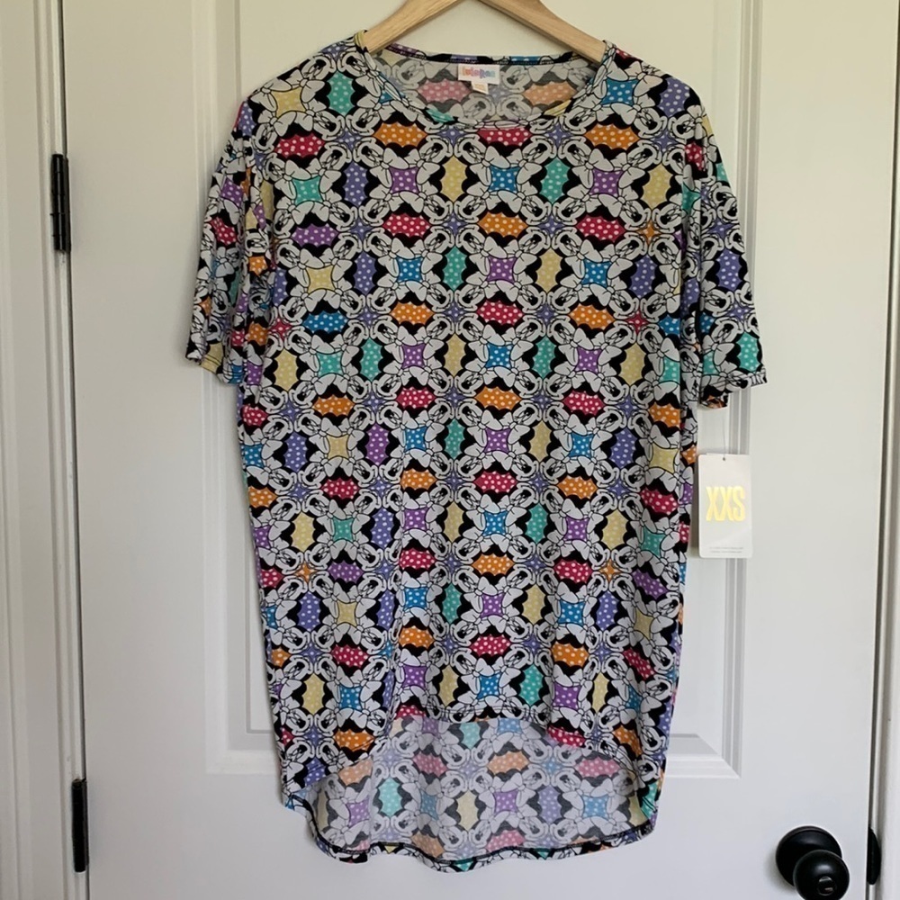 LuLaRoe Disney Irma Minnie Mouse Tunic Top XXS